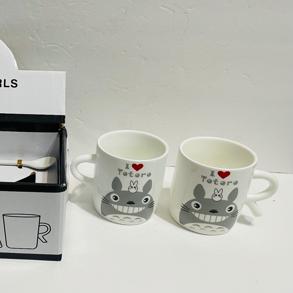 My Neighbor Totoro ceramic (190ml) coffee/tea cup Mug set With Spoons